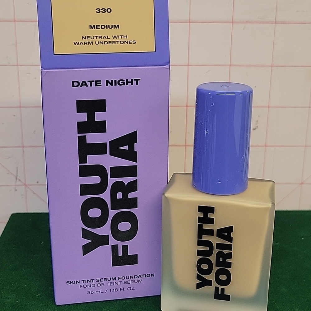 Youth Foria Skin Tint Serum Foundation - 330 Medium 35ml New